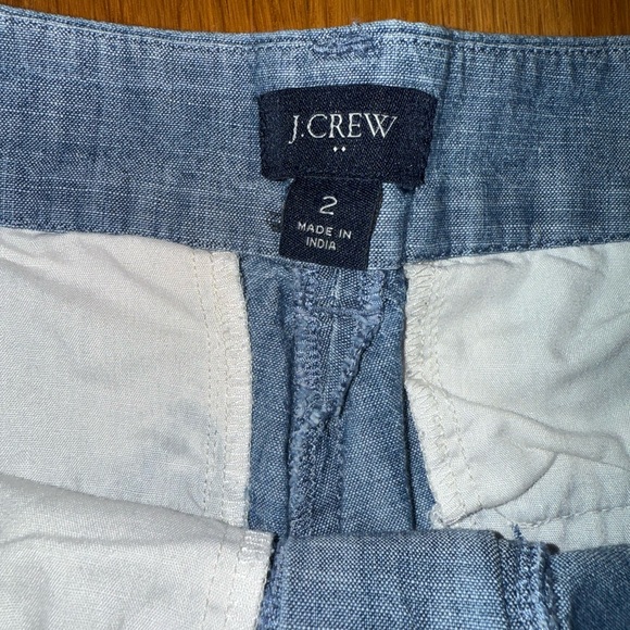 J. Crew Shorts Size 2 Scalloped Hem Light Blue - Picture 2 of 3